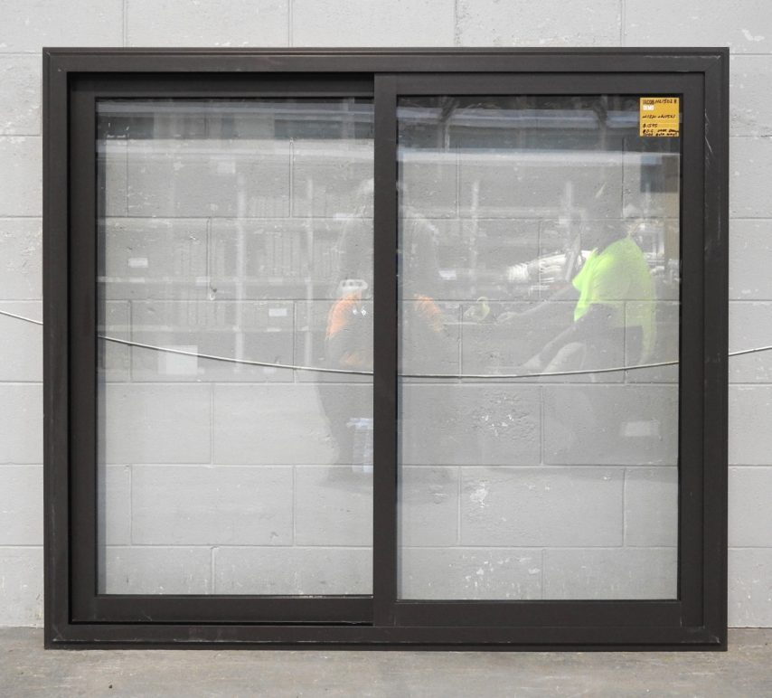 Dark Brown Aluminium Sliding Window - Double Glazed