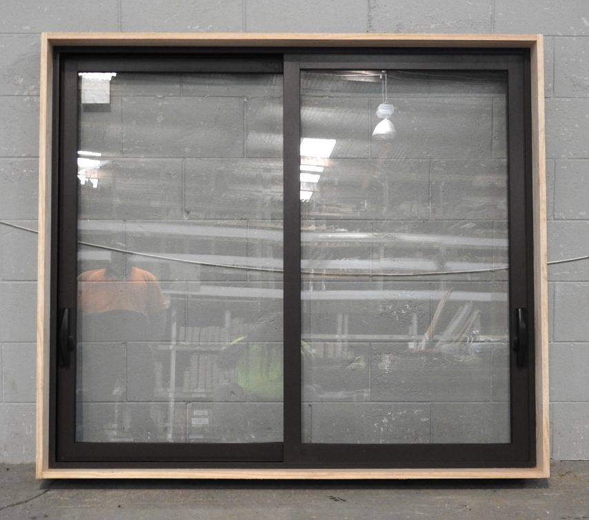 Dark Brown Aluminium Sliding Window - Double Glazed