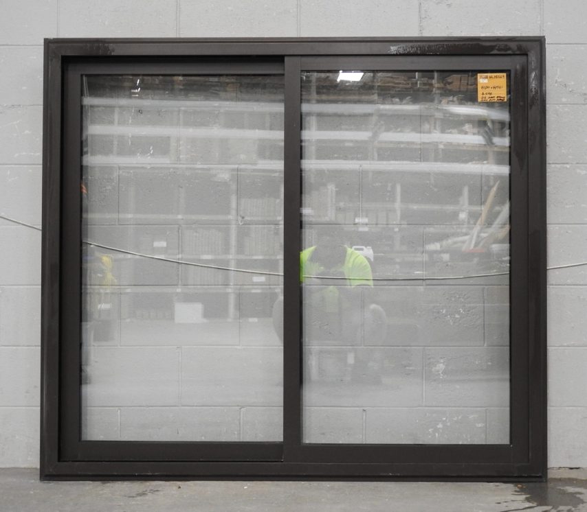 Dark Brown Aluminium Sliding Window - Double Glazed