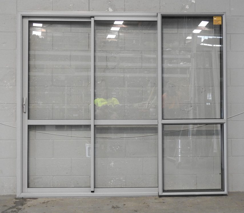 Silver Pearl Aluminium Stacker Sliding Door