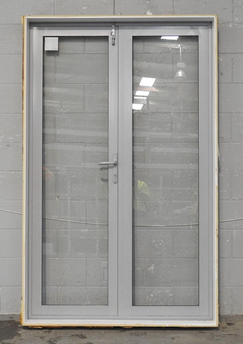 Silver Pearl Aluminium French Doors