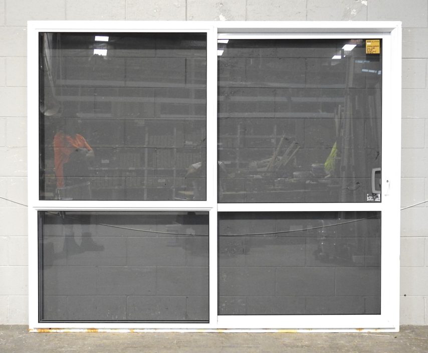 White Aluminium Sliding Door with Tinted Glass