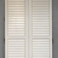 Tall Pair of Cedar Articulating Louvre Shutter/Doors