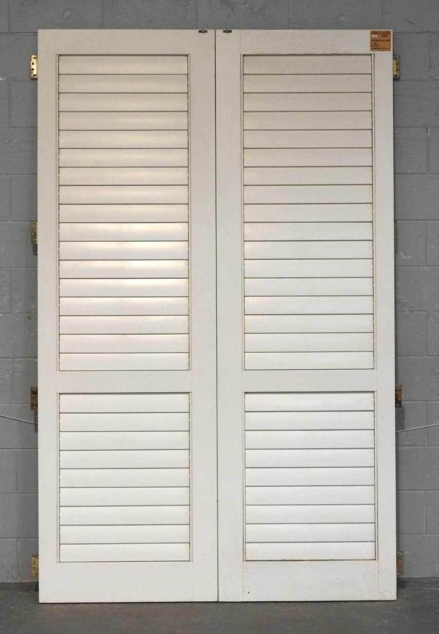 Tall Pair of Cedar Articulating Louvre Shutter/Doors