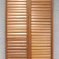 Tall Pair of Cedar Articulating Louvre Shutter/Doors