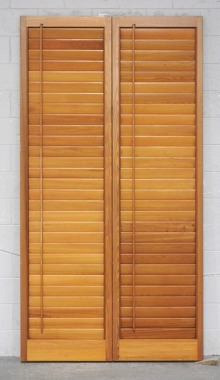 Tall Pair of Cedar Articulating Louvre Shutter/Doors