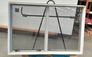 Silver pearl aluminium awning window