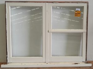 White Wooden awning window
