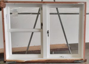 White Wooden awning window