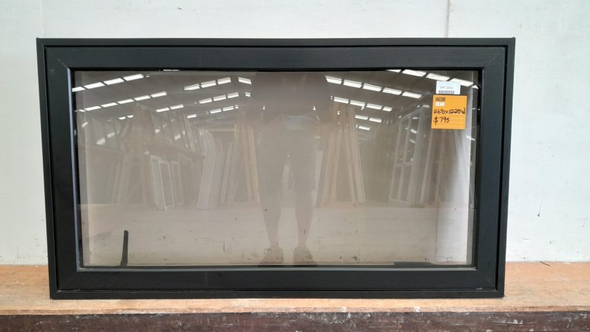 Black double glazed awning window