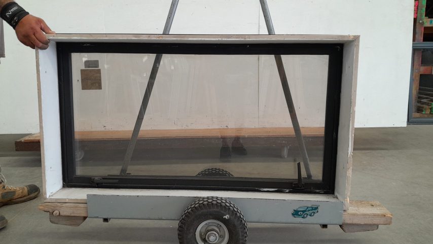 Black double glazed awning window