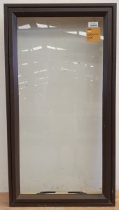 Brown aluminium awning window