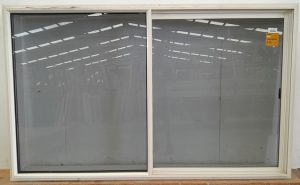 Off white aluminium sliding window