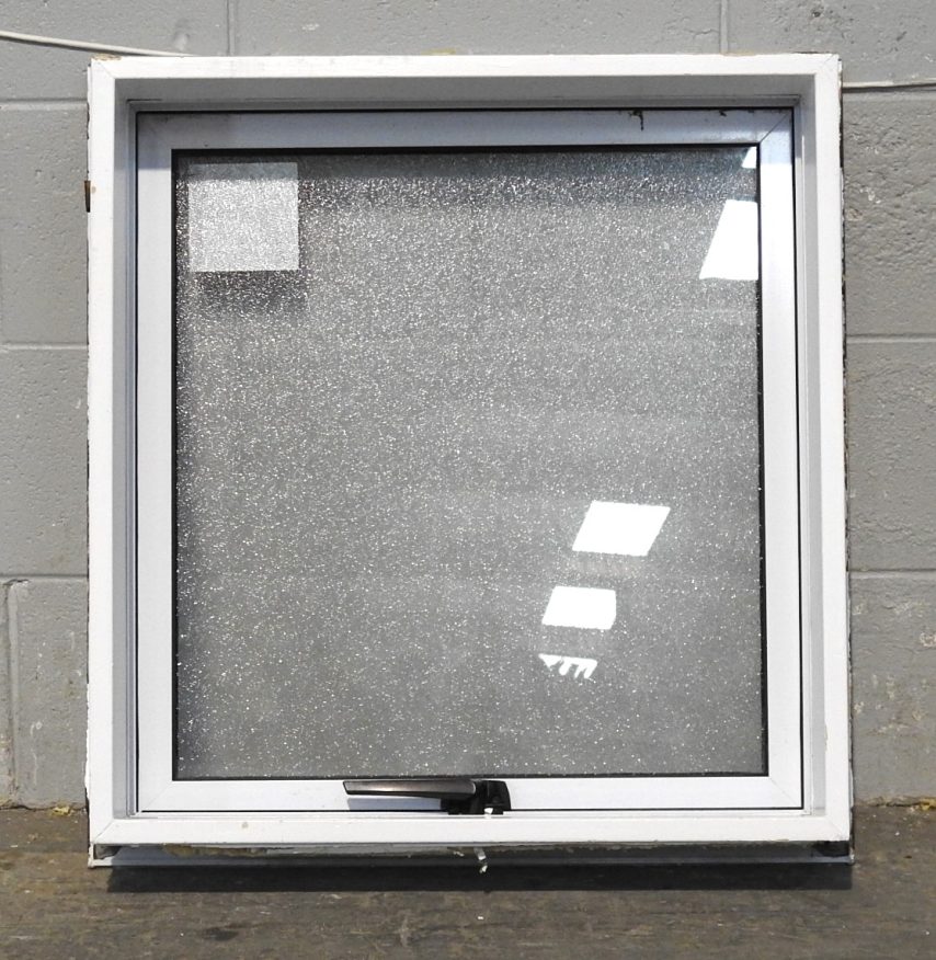 White Aluminium Awning Window with Obscure Glass