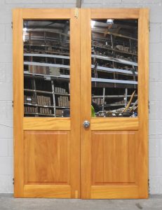 Pair of Wooden Interior Doors - Unhung