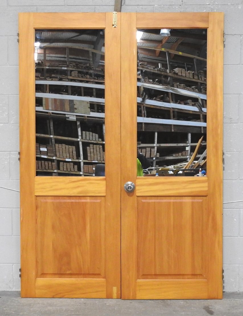 Pair of Wooden Interior Doors - Unhung