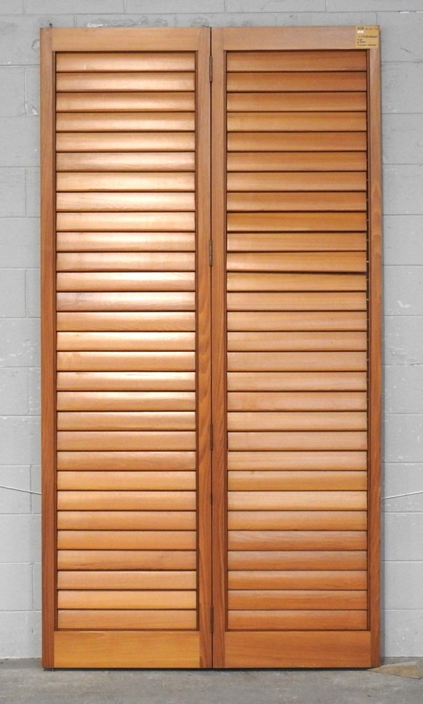 Tall Pair of Cedar Articulating Louvre Shutter/Doors