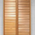 Tall Pair of Cedar Articulating Louvre Shutter/Doors