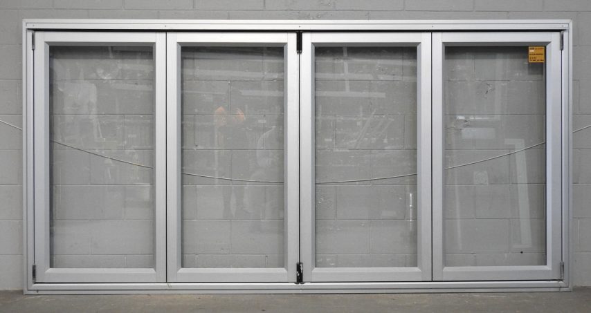 Silver Aluminium Bi-Fold Window