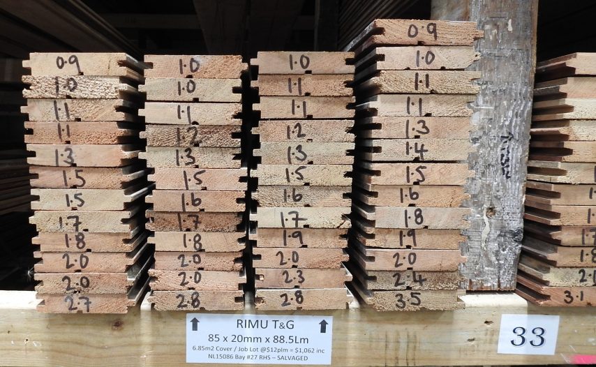 Rimu Tongue & Groove Flooring - 88Lm = 6.85m2 Job Lot