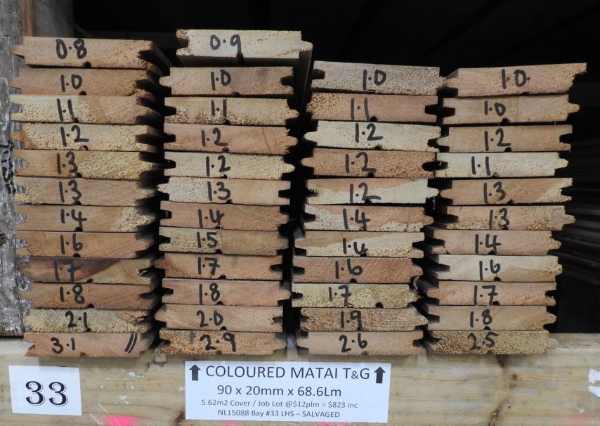 Coloured Matai Tongue & Groove Flooring - 68Lm = 5.6m2 Job Lot