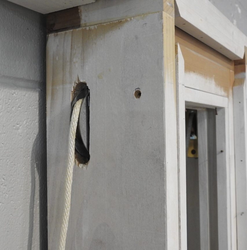 Narrow Wooden Villa Double-Hung Window - Unglazed