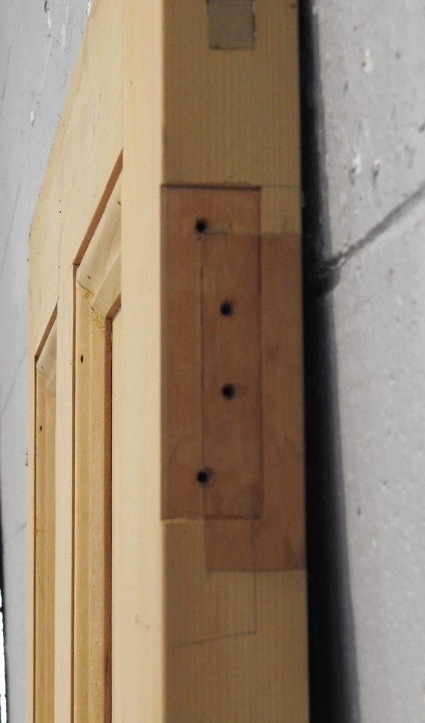 Narrow Wooden Villa 4 Panel Door - Restored / Unhung