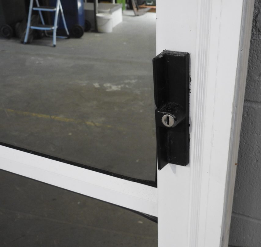 White Aluminium Sliding Door - Opens Right To Left