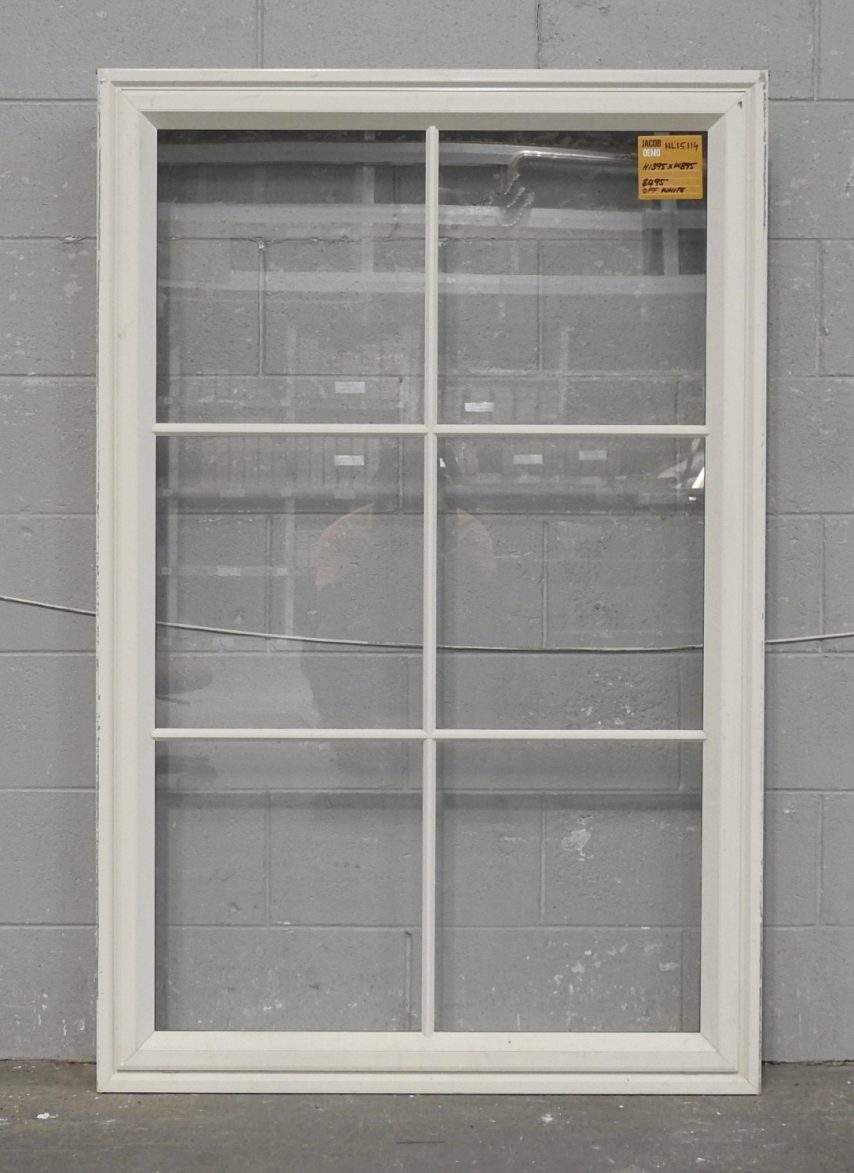 Off White Aluminium Single Awning Portrait Window