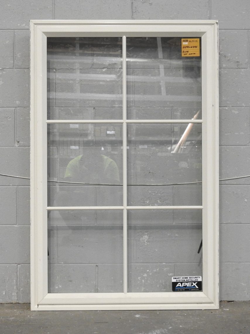 Off White Aluminium Single Awning Portrait Window