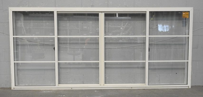 Off White Aluminium Sliding Landscape Window