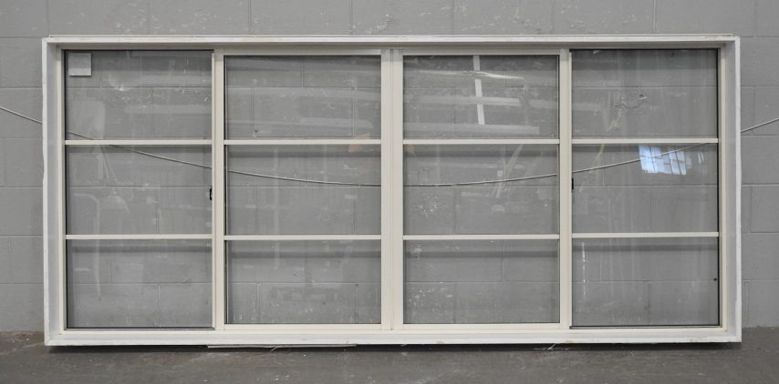 Off White Aluminium Sliding Landscape Window