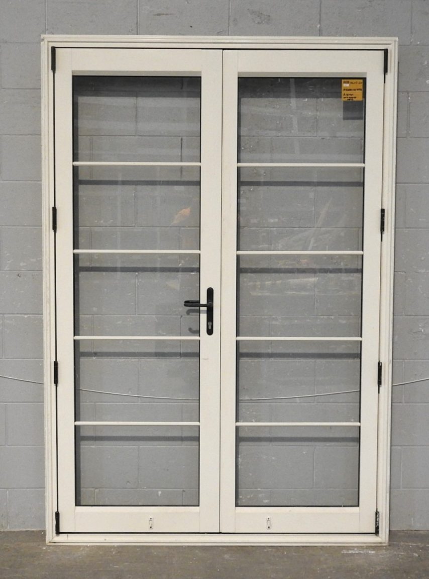 Off White Aluminium French Doors