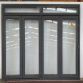 Ironsand aluminium 4 leaf bifold door with toplight