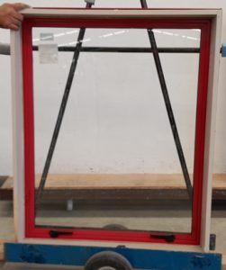 Pioneer red aluminium awning window