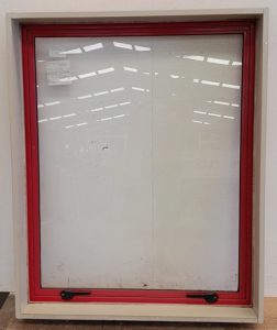 Pioneer red aluminium awning window