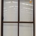 Brown aluminium sliding door