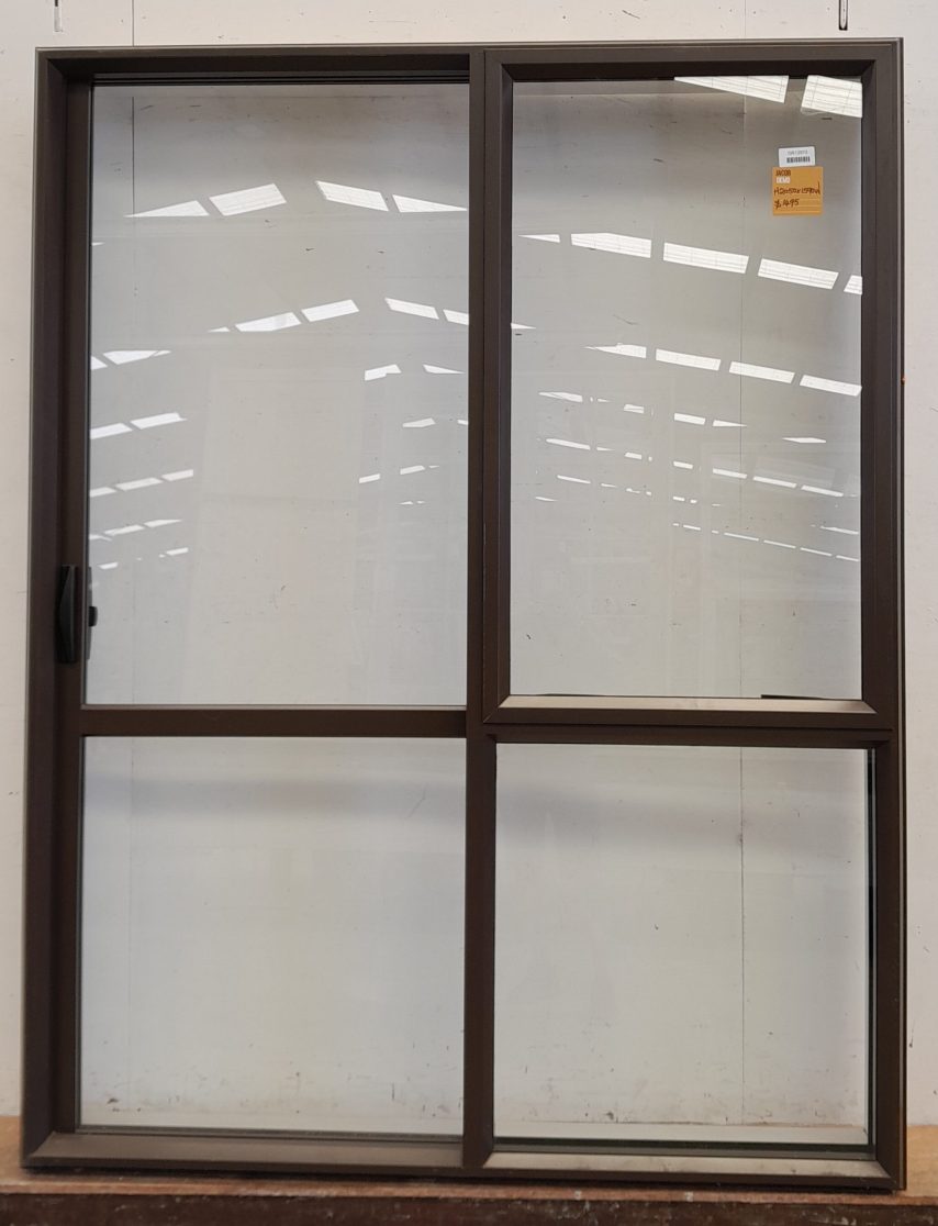 Brown aluminium sliding door