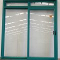 Teal aluminium sliding door