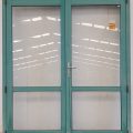 Teal aluminium French doors