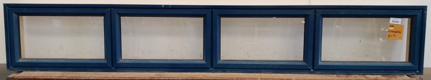 Blue aluminium 4 opening window