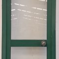 Forest green aluminium door