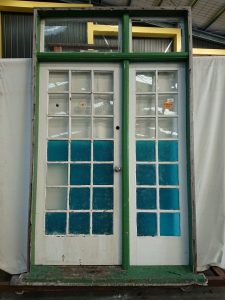 Wooden large bungalow entry door