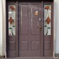 Beautiful wooden leadlight entrance door