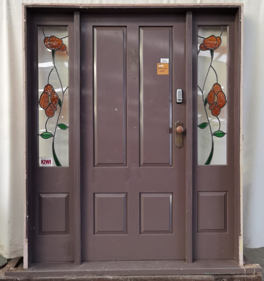 Beautiful wooden leadlight entrance door