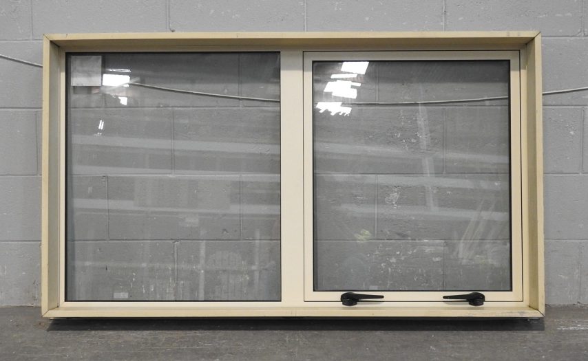 Off White Aluminium Awning Window - Double Glazed