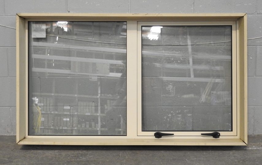 Off White Aluminium Awning Window - Double Glazed