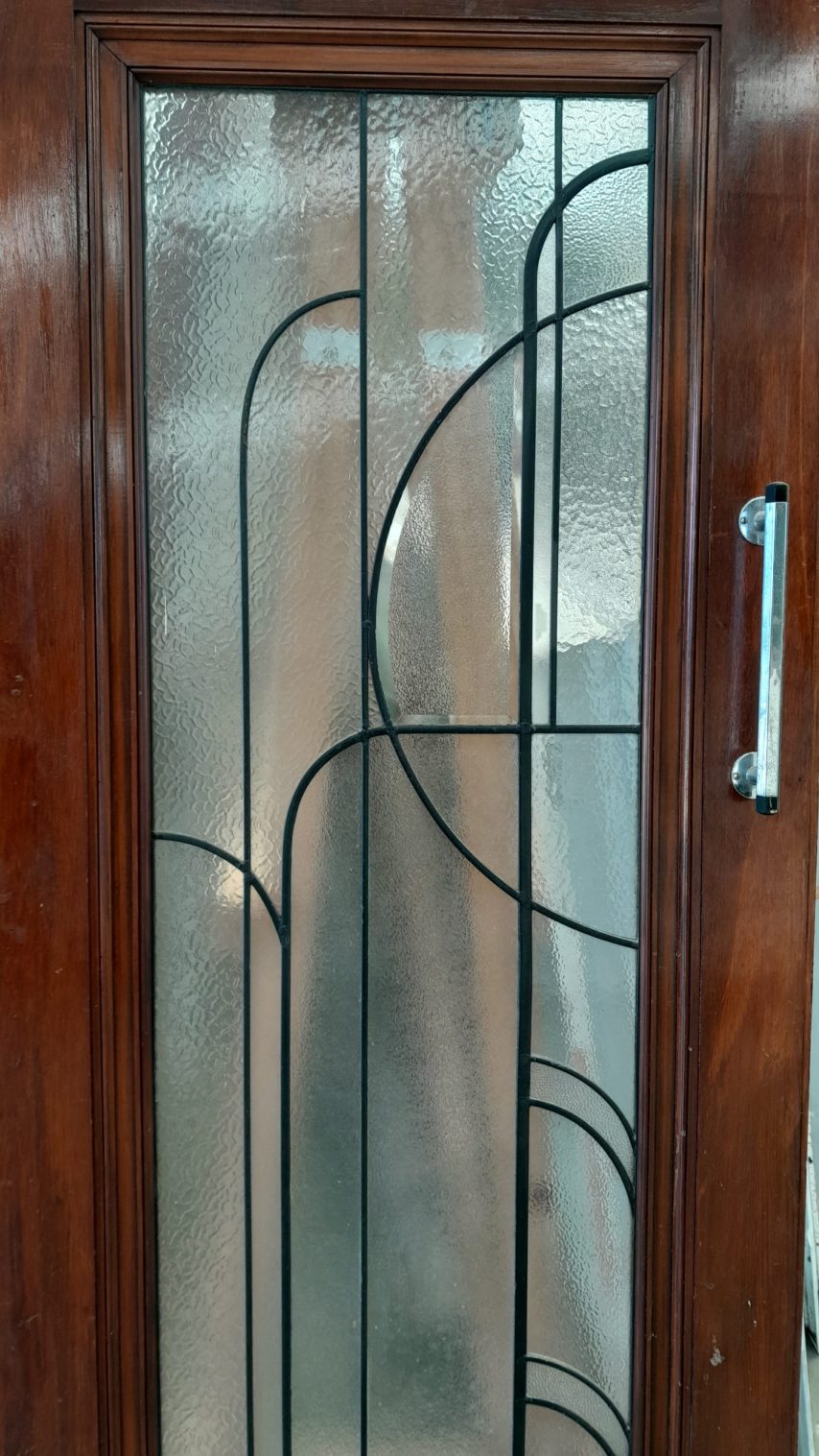 Beautiful Wodden interior leadlight door