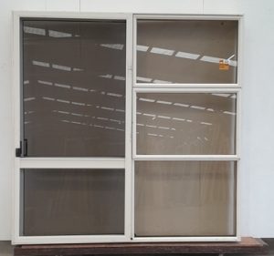 Cream aluminium sliding door
