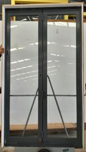 Denim blue aluminium bi-fold door